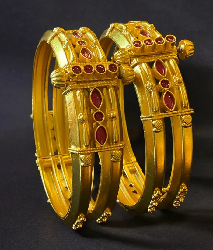Bracelets Silversmith The Madhana Silver Coorgi 2 layer BraceletSingle Size 22242628