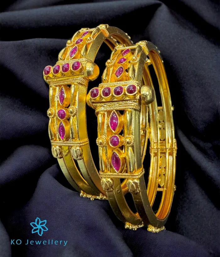 Bracelets Silversmith The Madhana Silver Coorgi 2 layer BraceletSingle Size 22242628