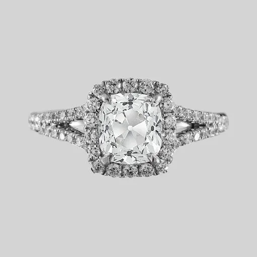 Cushion Halo Ring Old Cut Round Natural Earth Mined Diamonds 375 Carats Split Shank HarryChadEntcom Rings Cushion Halo Ring Old Cut Round Natural Earth Mined Diamonds 375 Carats Split Shank HarryChadEntcom Rings