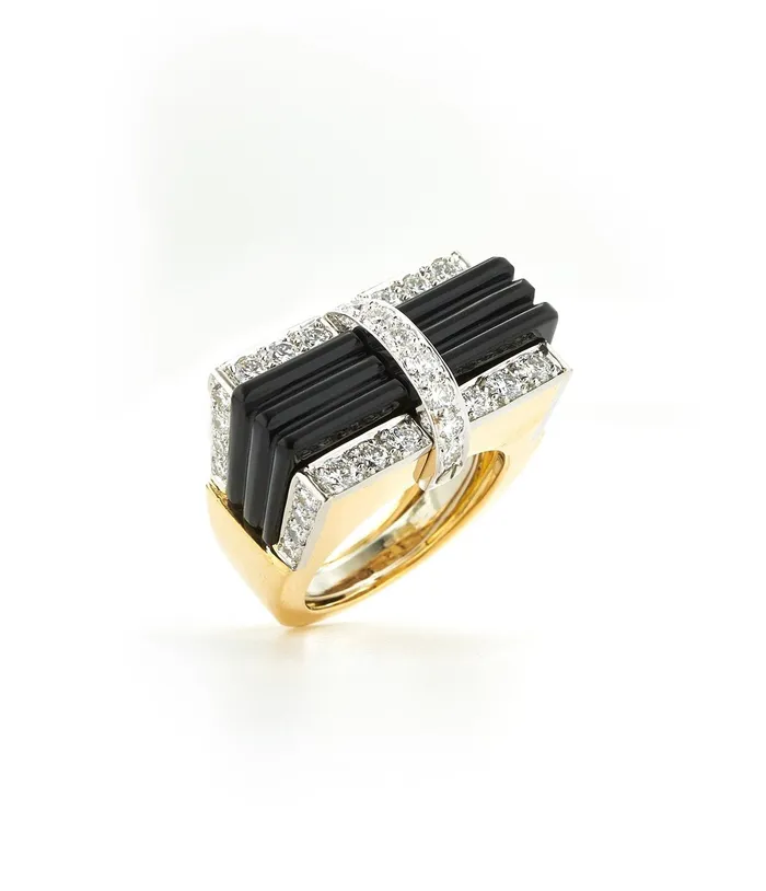David Webb Rings Tuxedo Ring