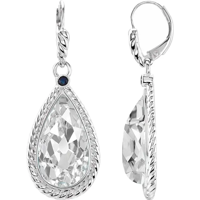Diamond Pear Old Cut Blue Sapphire Leverback Earrings 650 Carats HarryChadEntcom Earrings Diamond Pear Old Cut Blue Sapphire Leverback Earrings 650 Carats HarryChadEntcom Earrings