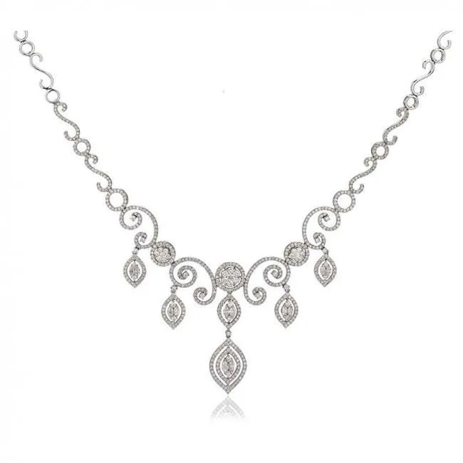 Earrings 7 Carats Beautiful Jewelry Women Natural Earth Mined Diamond Necklace And Earrings Set GB Earrings 7 Carats Beautiful Jewelry Women Natural Earth Mined Diamond Necklace And Earrings Set GB
