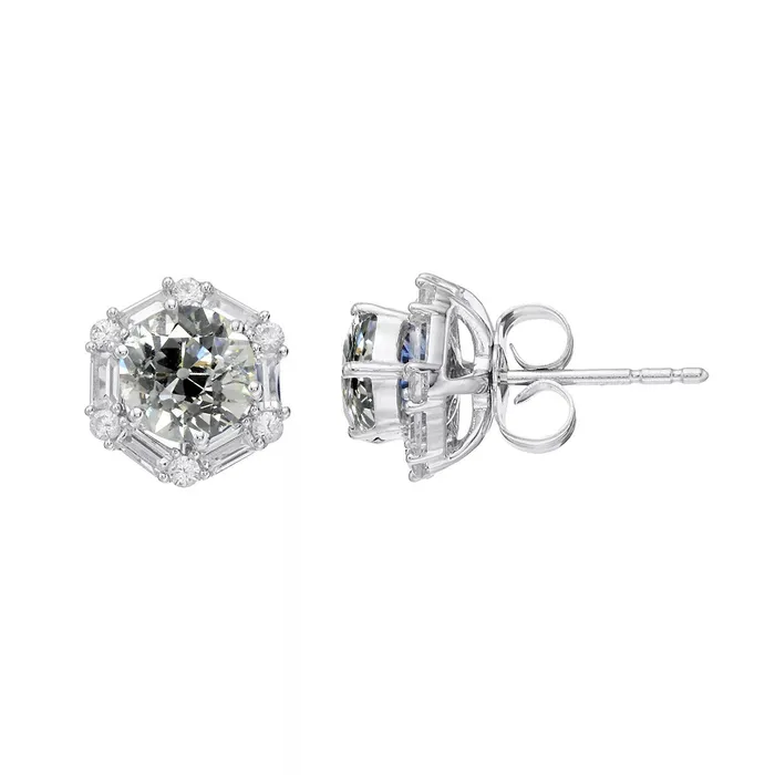 Earrings Baguette Old Miner Halo Real Natural Earth Mined Diamond Studs Earrings 3 Carats Push Backs HarryChadEntcom Earrings Baguette Old Miner Halo Real Natural Earth Mined Diamond Studs Earrings 3 Carats Push Backs HarryChadEntcom
