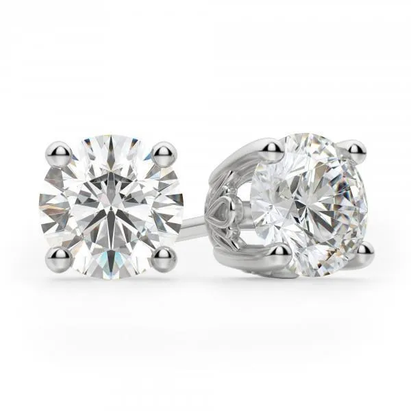 Earrings Round Cut 350 Ct Natural Earth Mined Diamonds Studs Earrings White Gold 14K GB Earrings Round Cut 350 Ct Natural Earth Mined Diamonds Studs Earrings White Gold 14K GB
