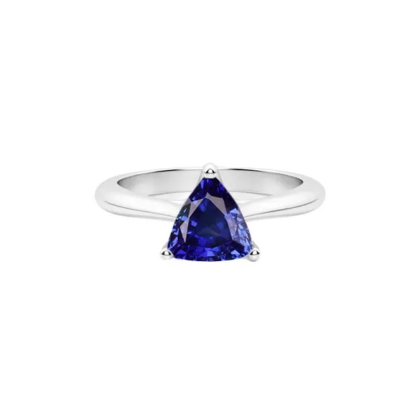 Engagement Solitaire Ring Trillion Shaped Deep Blue Sapphire 1 Carat HarryChadEntcom Rings Engagement Solitaire Ring Trillion Shaped Deep Blue Sapphire 1 Carat HarryChadEntcom Rings