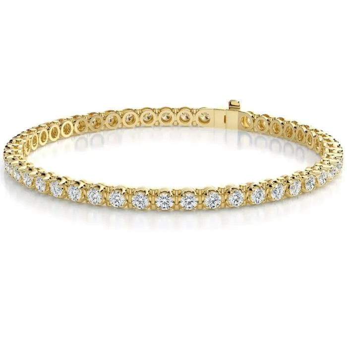 GB Bracelets 565 Carats Brilliant Sparkling Natural Earth Mined Diamonds Tennis Bracelet Gold Yellow GB Bracelets 565 Carats Brilliant Sparkling Natural Earth Mined Diamonds Tennis Bracelet Gold Yellow