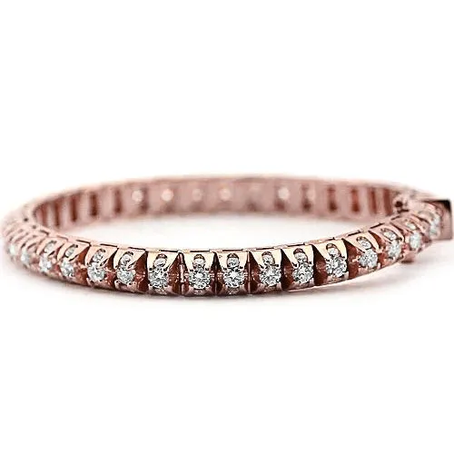 GB Bracelets White Natural Earth Mined Diamond Tennis Bracelet 635 Carats Women Rose Gold 14K GB Bracelets White Natural Earth Mined Diamond Tennis Bracelet 635 Carats Women Rose Gold 14K