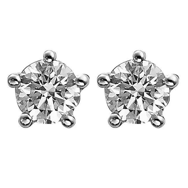GB Earrings Solitaire Round Natural Earth Mined Diamond Stud Earring 210 Carats Solid White Gold GB Earrings Solitaire Round Natural Earth Mined Diamond Stud Earring 210 Carats Solid White Gold