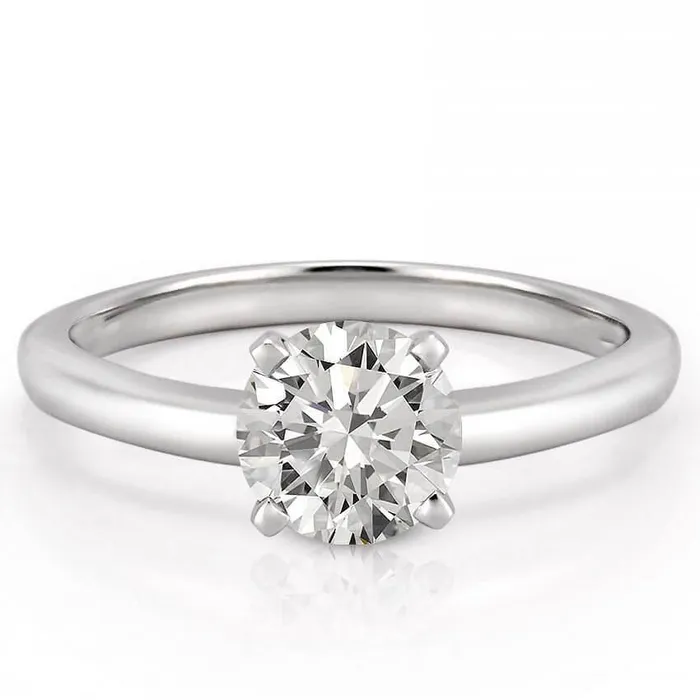 GB Rings 175 Carat Sparkling Natural Earth Mined Diamond Engagement Ring 14K White Gold