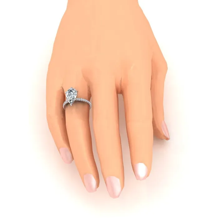 GB Rings 2 Carats Natural Earth Mined Diamond Ring Women White Gold 14K Solitaire With Accent GB Rings 2 Carats Natural Earth Mined Diamond Ring Women White Gold 14K Solitaire With Accent
