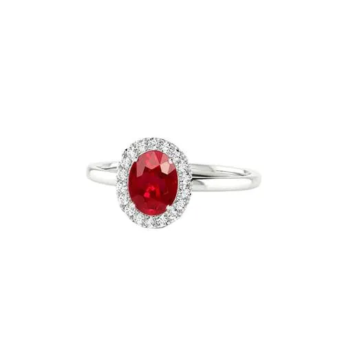 GB Rings 455 Carats Ruby With Natural Earth Mined Diamonds Ring Prong Set White Gold 14K GB Rings 455 Carats Ruby With Natural Earth Mined Diamonds Ring Prong Set White Gold 14K