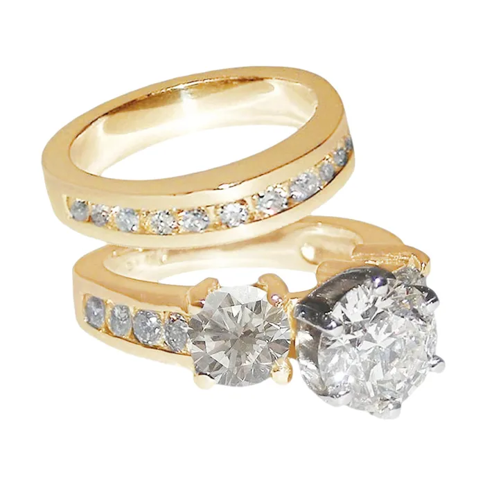 GB Rings Big Natural Earth Mined Diamonds Ring 3 Stone 576 Carats Gold Engagement Ring Set GB Rings Big Natural Earth Mined Diamonds Ring 3 Stone 576 Carats Gold Engagement Ring Set