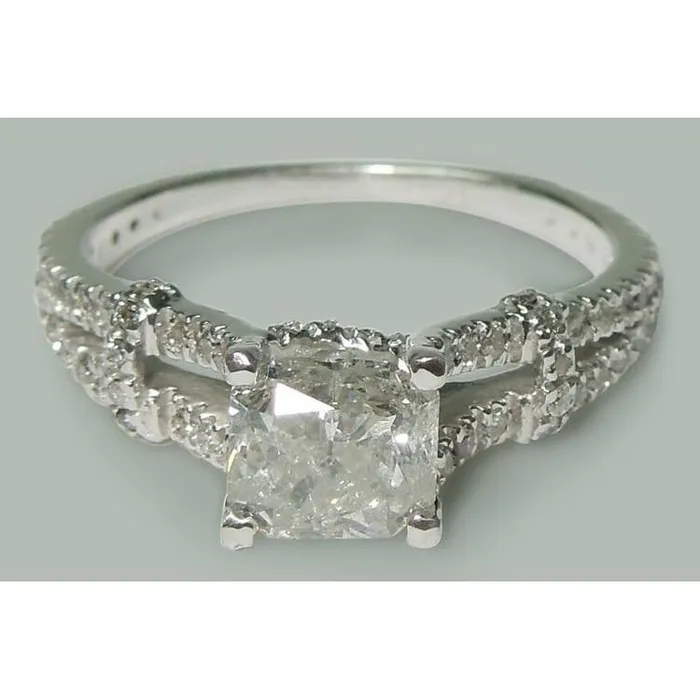 GB Rings Cushion Round Natural Earth Mined Diamond Engagement Ring 190 Carat Split Shank New GB Rings Cushion Round Natural Earth Mined Diamond Engagement Ring 190 Carat Split Shank New