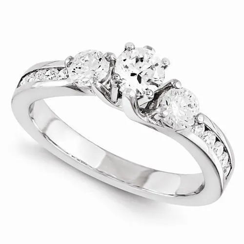 GB Rings Natural Earth Mined Diamond Engagement Three Stone Fancy Ring 195 Carats 14K White Gold GB Rings Natural Earth Mined Diamond Engagement Three Stone Fancy Ring 195 Carats 14K White Gold