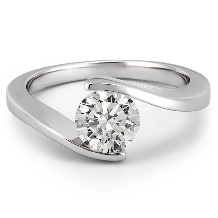 GB Rings Solitaire 075 Carat Lab Grown Natural Earth Mined Diamond Engagement Ring White Gold 14K GB Rings Solitaire 075 Carat Lab Grown Natural Earth Mined Diamond Engagement Ring White Gold 14K