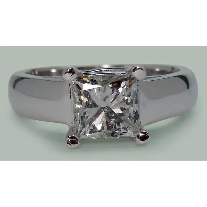 GB Rings Sparkling Princess Natural Earth Mined Diamond Solitaire Ring