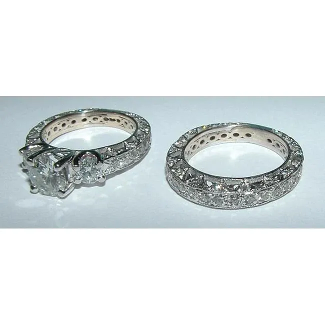 GB Rings White Gold 5K Natural Earth Mined Diamond Ring