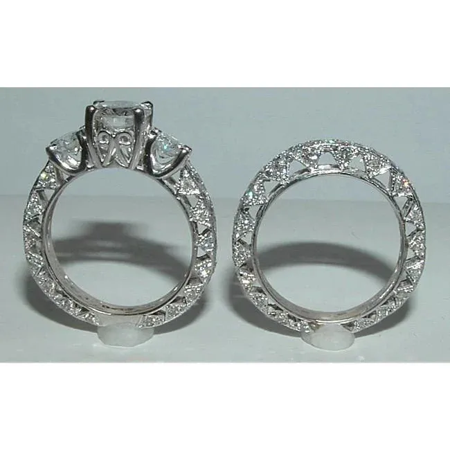 GB Rings White Gold 5K Natural Earth Mined Diamond Ring