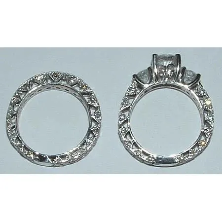 GB Rings White Gold 5K Natural Earth Mined Diamond Ring