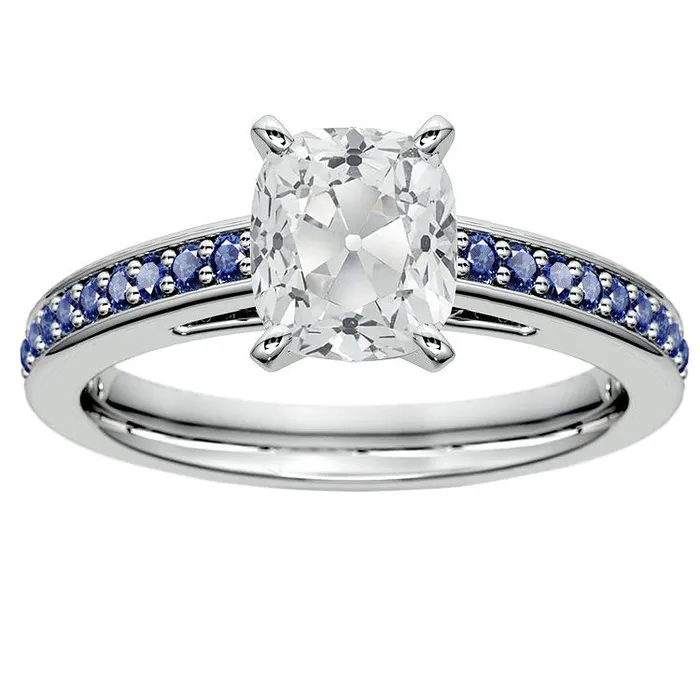Genuine White Gold Old Cut Cushion Natural Earth Mined Diamond Ring Round Sapphire 525 Carats HarryChadEntcom Rings Genuine White Gold Old Cut Cushion Natural Earth Mined Diamond Ring Round Sapphire 525 Carats HarryChadEntcom Rings