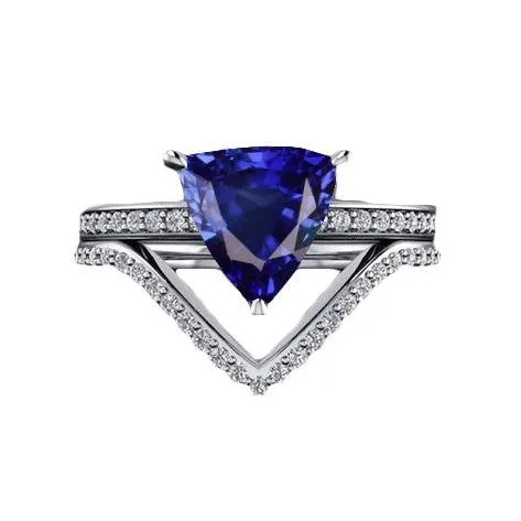 Gold Round Natural Earth Mined Diamond Engagement Ring Set Trillion Sapphire 3 Carats HarryChadEntcom Rings Gold Round Natural Earth Mined Diamond Engagement Ring Set Trillion Sapphire 3 Carats HarryChadEntcom Rings