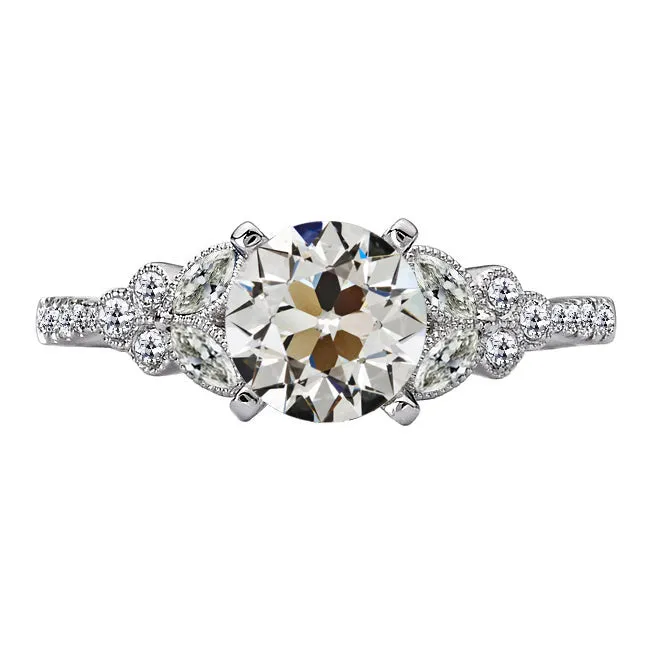 HarryChadEntcom Earrings Antique Style Round Marquise Old Cut Natural Earth Mined Diamond 6 Carats 14K Gold HarryChadEntcom Earrings Antique Style Round Marquise Old Cut Natural Earth Mined Diamond 6 Carats 14K Gold