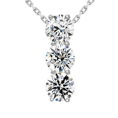 HarryChadEntcom Necklaces Round Earth Mined Diamond 3 Stone Journey Pendant 375 Carats Gold 14K HarryChadEntcom Necklaces Round Earth Mined Diamond 3 Stone Journey Pendant 375 Carats Gold 14K