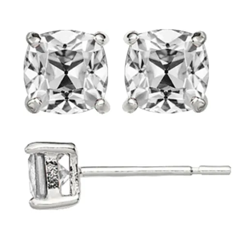 HarryChadEntcom Real Diamond Stud Earrings Cushion Old Miner 7 Ct Earrings HarryChadEntcom Real Diamond Stud Earrings Cushion Old Miner 7 Ct Earrings