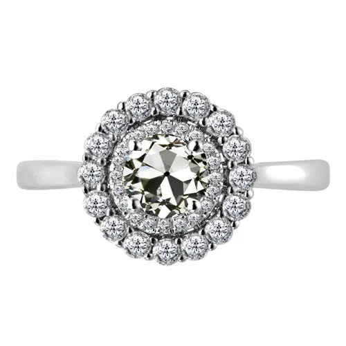 HarryChadEntcom Rings 250 Carats Double Halo Old Cut Mined Diamond Flower Style Wedding Ring HarryChadEntcom Rings 250 Carats Double Halo Old Cut Mined Diamond Flower Style Wedding Ring