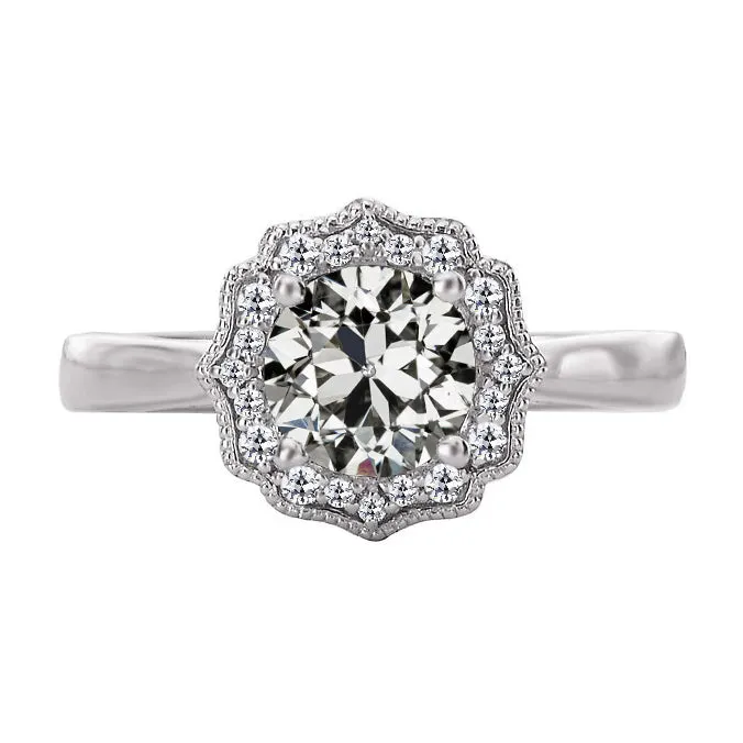 HarryChadEntcom Rings 350 Carats Round Old Miner Real Natural Earth Mined Diamond Halo Ring Flower Style HarryChadEntcom Rings 350 Carats Round Old Miner Real Natural Earth Mined Diamond Halo Ring Flower Style