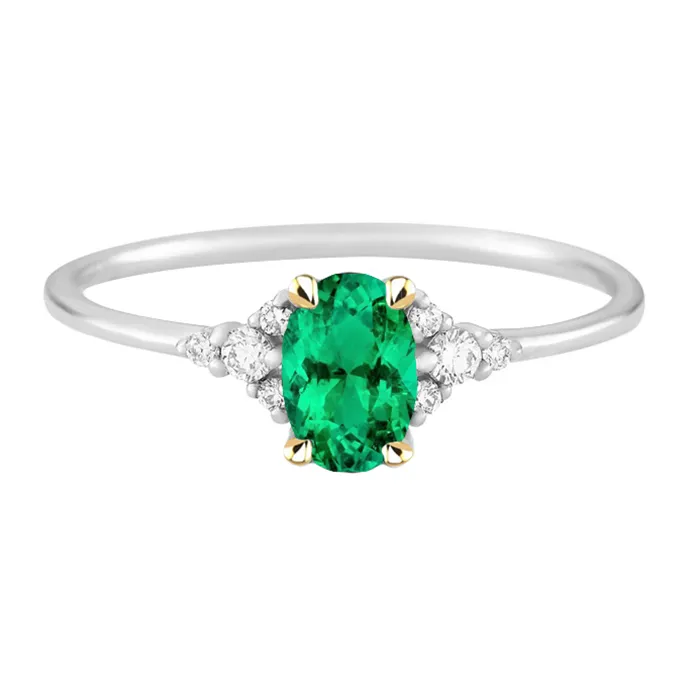 HarryChadEntcom Rings Birthstone Green Emerald And Diamond Ring