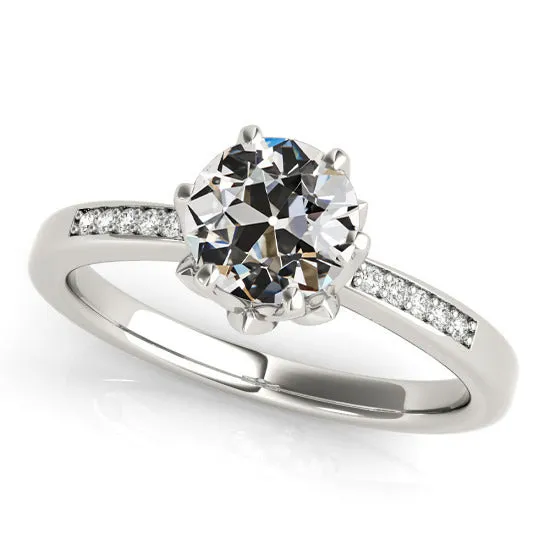 HarryChadEntcom Rings Gold Round Old Cut Natural Earth Mined Diamond Engagement Ring 6 Prong Set 3 carats HarryChadEntcom Rings Gold Round Old Cut Natural Earth Mined Diamond Engagement Ring 6 Prong Set 3 carats