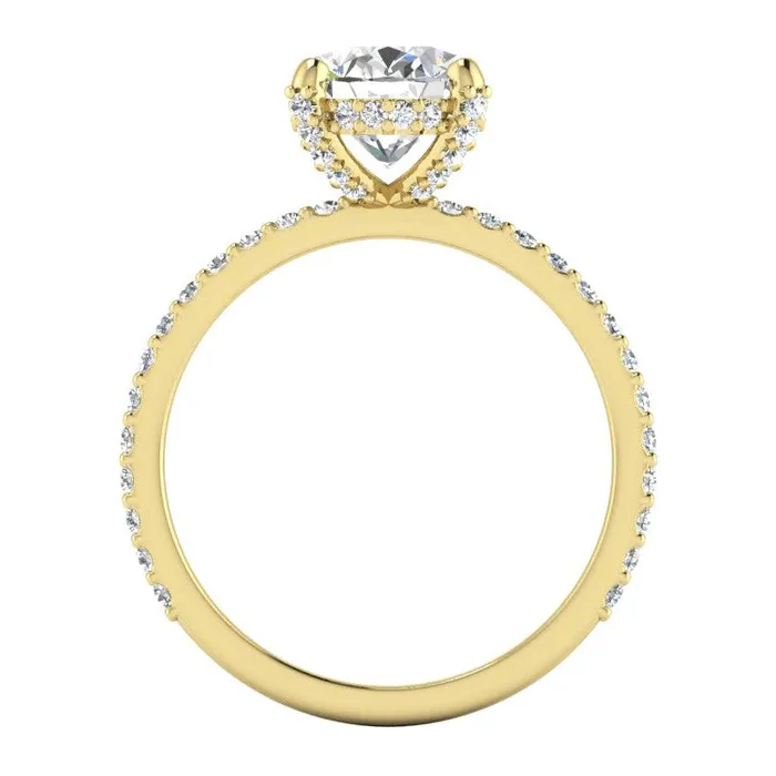 HarryChadEntcom Rings Hidden Halo Oval Pave Earth Mined Diamond Ring