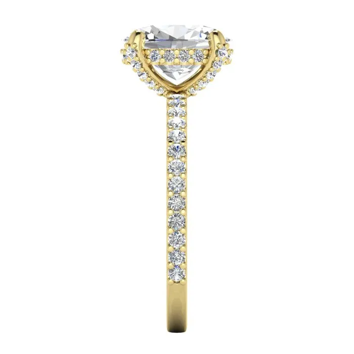 HarryChadEntcom Rings Hidden Halo Oval Pave Earth Mined Diamond Ring
