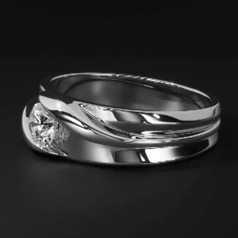 HarryChadEntcom Rings Mined Diamond Solitaire Mens Wedding Band Round Cut