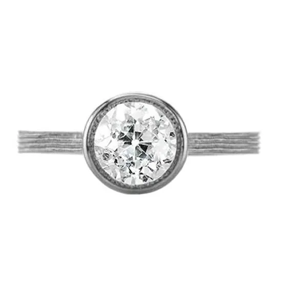 HarryChadEntcom Rings Old European Solitaire Ring Round Bezel Set 125 Carats Vintage Style Natural Earth Mined Diamond HarryChadEntcom Rings Old European Solitaire Ring Round Bezel Set 125 Carats Vintage Style Natural Earth Mined Diamond
