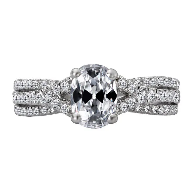 HarryChadEntcom Rings Oval Old Cut Earth Mined Diamond Engagement Split Shank Ring 350 Carats HarryChadEntcom Rings Oval Old Cut Earth Mined Diamond Engagement Split Shank Ring 350 Carats