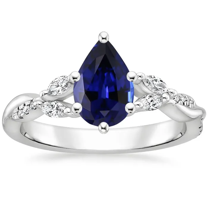 HarryChadEntcom Rings Pear Blue Sapphire Gemstone Ring 725 Carats Marquise Round Natural Earth Mined Diamonds HarryChadEntcom Rings Pear Blue Sapphire Gemstone Ring 725 Carats Marquise Round Natural Earth Mined Diamonds