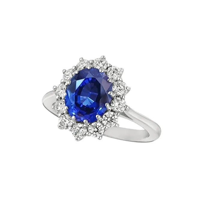 HarryChadEntcom Rings Sapphire And Natural Earth Mined Diamond Fancy Ring 325 Carats White Gold 14K HarryChadEntcom Rings Sapphire And Natural Earth Mined Diamond Fancy Ring 325 Carats White Gold 14K