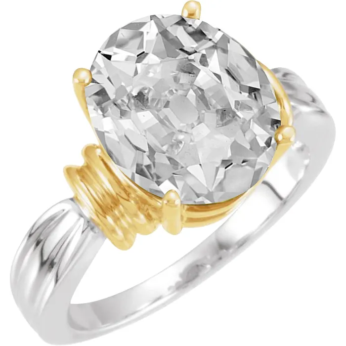 HarryChadEntcom Rings Solitaire Huge Lab Grown Diamond Ring Two Tone 10 Carats HarryChadEntcom Rings Solitaire Huge Lab Grown Diamond Ring Two Tone 10 Carats