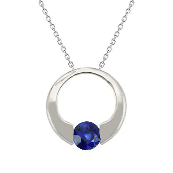 HarryChadEntcom Solitaire Pendant Round Ceylon Sapphire Necklace Jewelry 1 Carat Gold Necklaces HarryChadEntcom Solitaire Pendant Round Ceylon Sapphire Necklace Jewelry 1 Carat Gold Necklaces