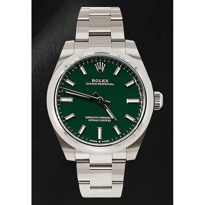 HarryChadEntcom Watches Womens Rolex Oyster Perpetual Green Luminous Dial Steel Watch HarryChadEntcom Watches Womens Rolex Oyster Perpetual Green Luminous Dial Steel Watch