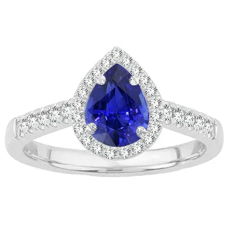 Heirloom Sapphire Halo Wedding Ring HarryChadEntcom Rings