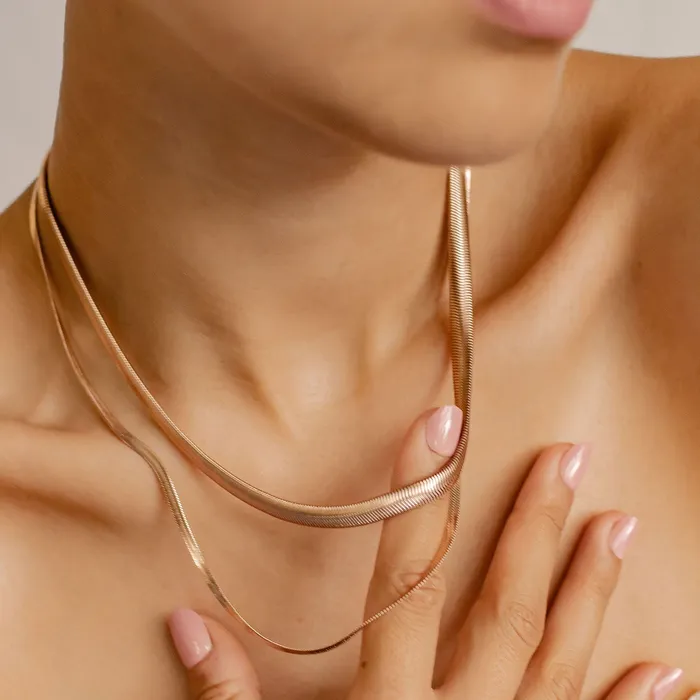 Hey Happiness Necklaces Snake Chain Necklace Set Hey Happiness Necklaces Snake Chain Necklace Set