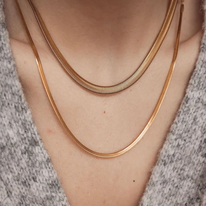 Hey Happiness Necklaces Snake Chain Necklace Set Hey Happiness Necklaces Snake Chain Necklace Set