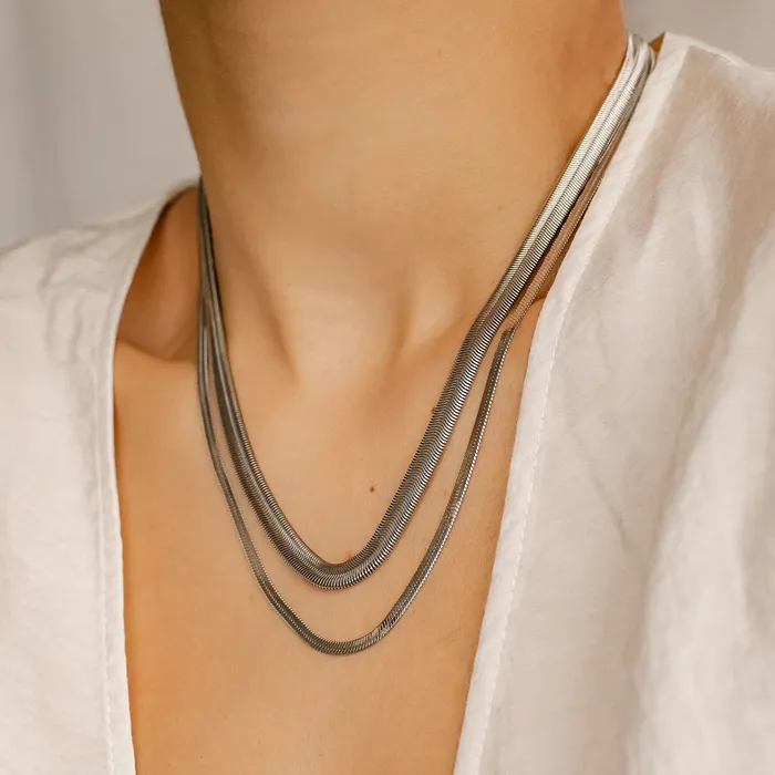 Hey Happiness Necklaces Snake Chain Necklace Set Hey Happiness Necklaces Snake Chain Necklace Set