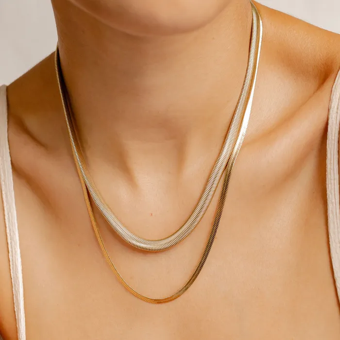 Hey Happiness Necklaces Snake Chain Necklace Set Hey Happiness Necklaces Snake Chain Necklace Set