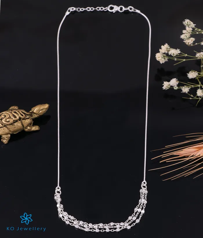Imported The Rutva Silver Layered Necklace Necklaces