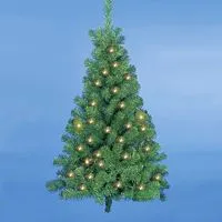 Kurt Adler 48 PreLit Norway Pine Wall Tree Green Kurt Adler Necklaces