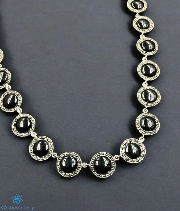 Marcasite Necklaces The Black Circlet Silver Marcasite Necklace